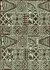 Ethnic Pattern Batik Seamless Fabric