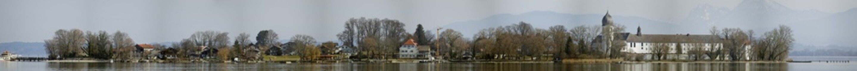 big panorama von der fraueninsel am chiemsee