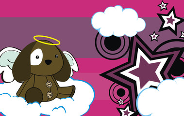 puppy angel cartoon background