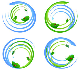 Vector. set  of an environmental design element