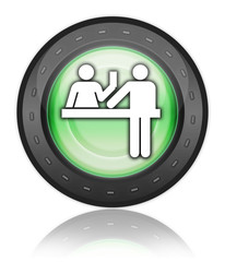 Green Industrial Style Icon "Ticket Counter"