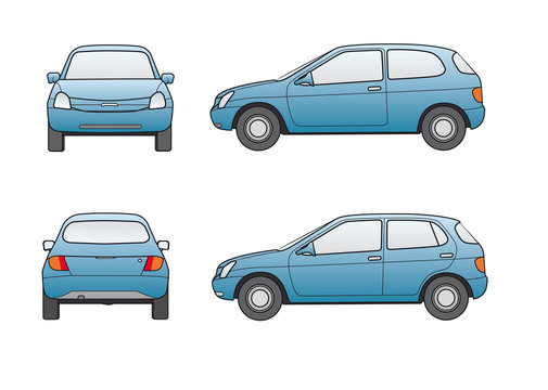 Kompaktwagenklasse,Neutale Marke, blau