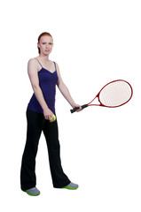 Obraz na płótnie Canvas Woman Playing Tennis
