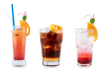 Three decorative coctails