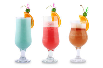 Three decorative coctails
