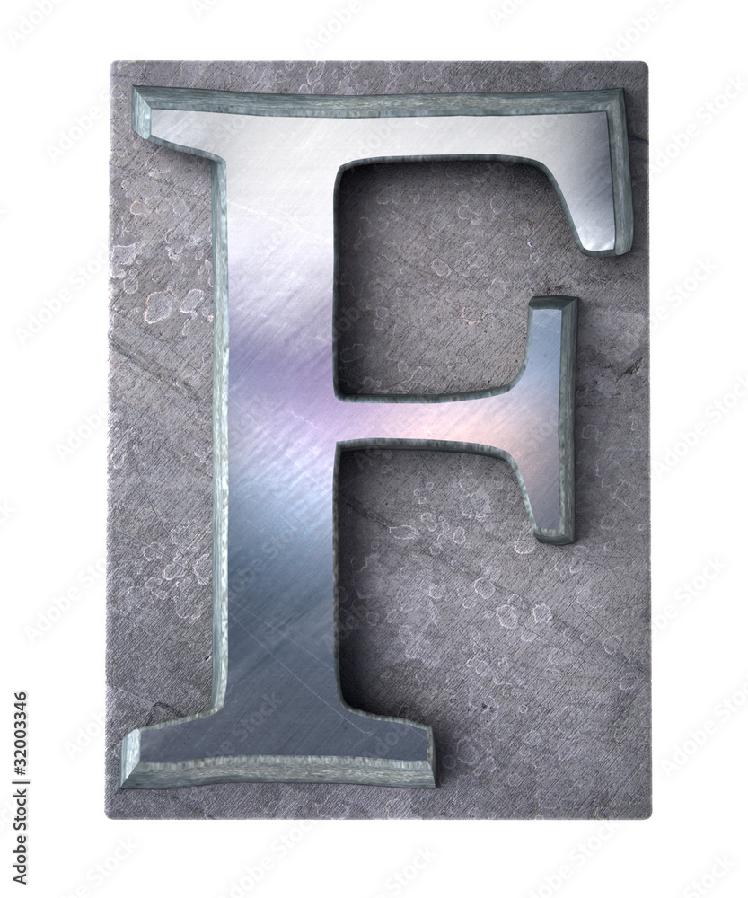 Fototapete typescript upper case f letter
