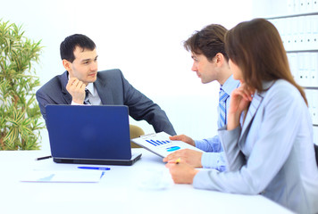 Fototapeta premium Business meeting - manager discussing work with his