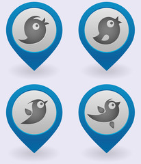 Bird icons set