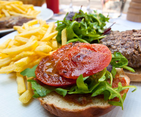 American cheese burger