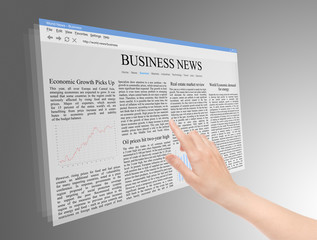 Future Screen with Business News
