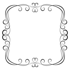 Vector calligraphy floral ornamental decorative frame