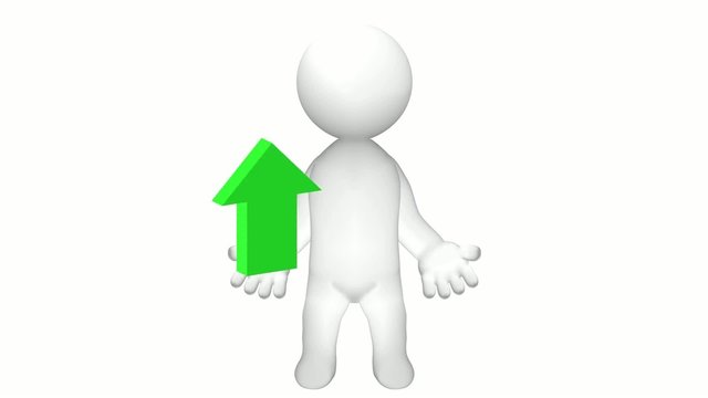 Person, gruene Pfeile - links/rechts-Wechsel