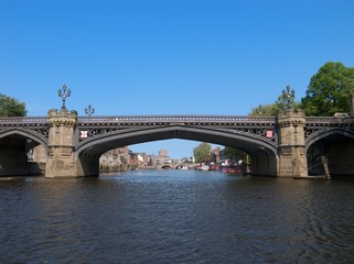 Skeldergate Bridge over the river Ouse from a boat