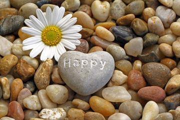 Herz mit der Inschrift Happy