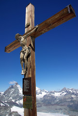 Gipfelkreuz Klein-Matterhorn 3883 Meter