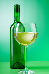 Wine concept with gradient background