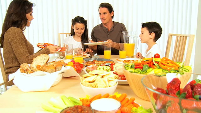 Family Healthy Meal Time Together