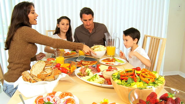 Family Healthy Meal Time Together