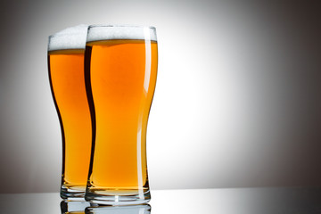 Two glasses of beer