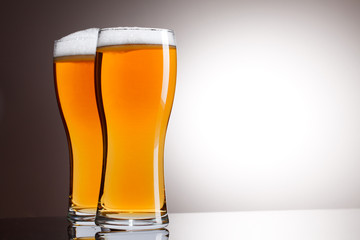 Two glasses of beer