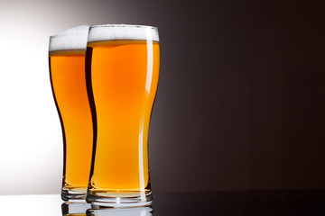 Two glasses of beer