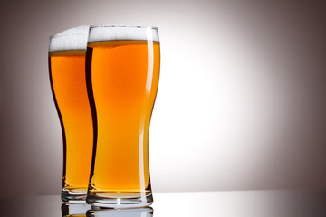 Two glasses of beer