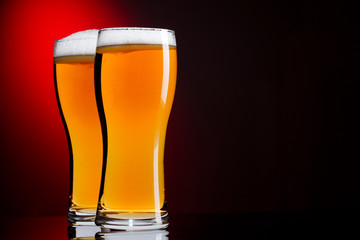 Two glasses of beer