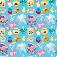 cartoon baby good seamless pattern