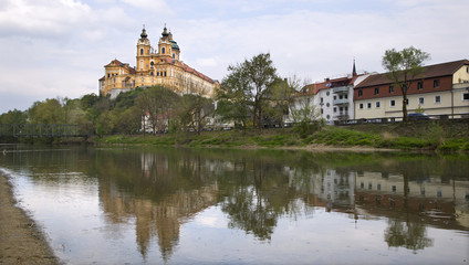 Fototapeta na wymiar Melk - baroque cloister over Danube - Austria