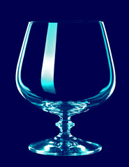 glass goblet, isolated.