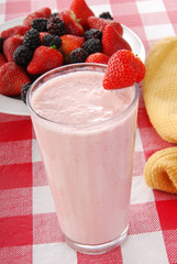 Healthy yogurt fruit shake