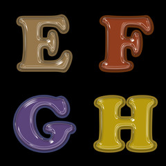 Plastic style Alphabet