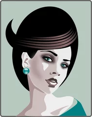 Photo sur Plexiglas Inspiration picturale belle femme - coiffure