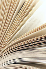 Open book close-up