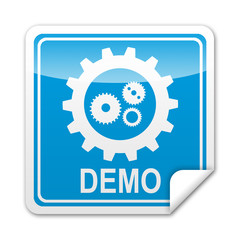 Pegatina cuadrada DEMO con reborde