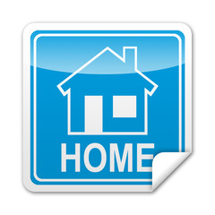 Pegatina cuadrada HOME con reborde