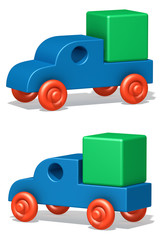 The toy car