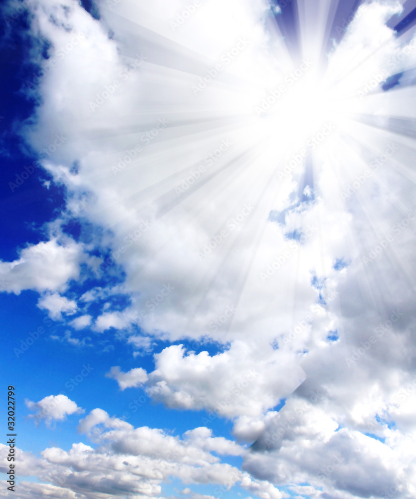 Wall mural Perfect sky with sunshine