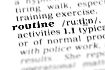 routine (the dictionary project)
