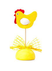 Easter Chicken isolated on white.