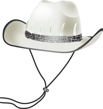 white cawboy cap