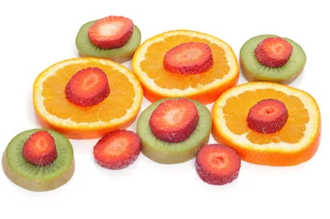 Photo sur Plexiglas Anti-reflet Tranches de fruits salade de fruit