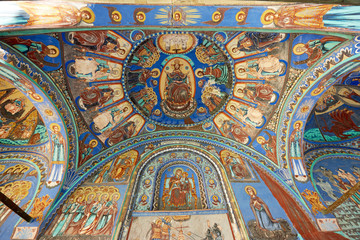 Fototapeta na wymiar Murals from Batoshevo monastery, Bulgaria