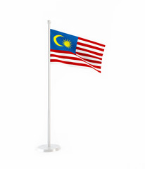 3D flag of Malaysia