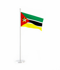 3D flag of Mozambique