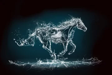 Deurstickers water paard © haidi2002