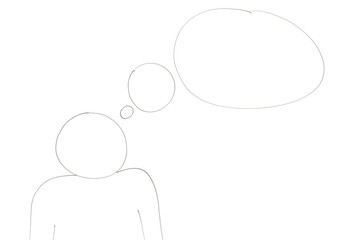 Character with a thought