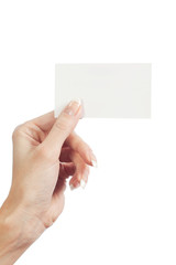 Fototapeta premium In the women 's hand card