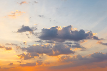 colorful sky and cloudy