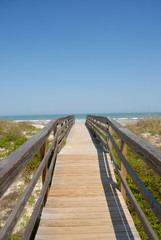 boardwalk to the beach st augustine beach florida usa